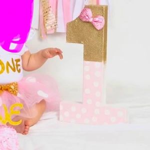 Number 1 … used only once for girl Birthday picture